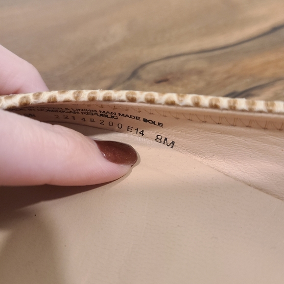 Tory Burch Reva Suede Toe Snake Print Ballet Flat - Picture 10 of 13